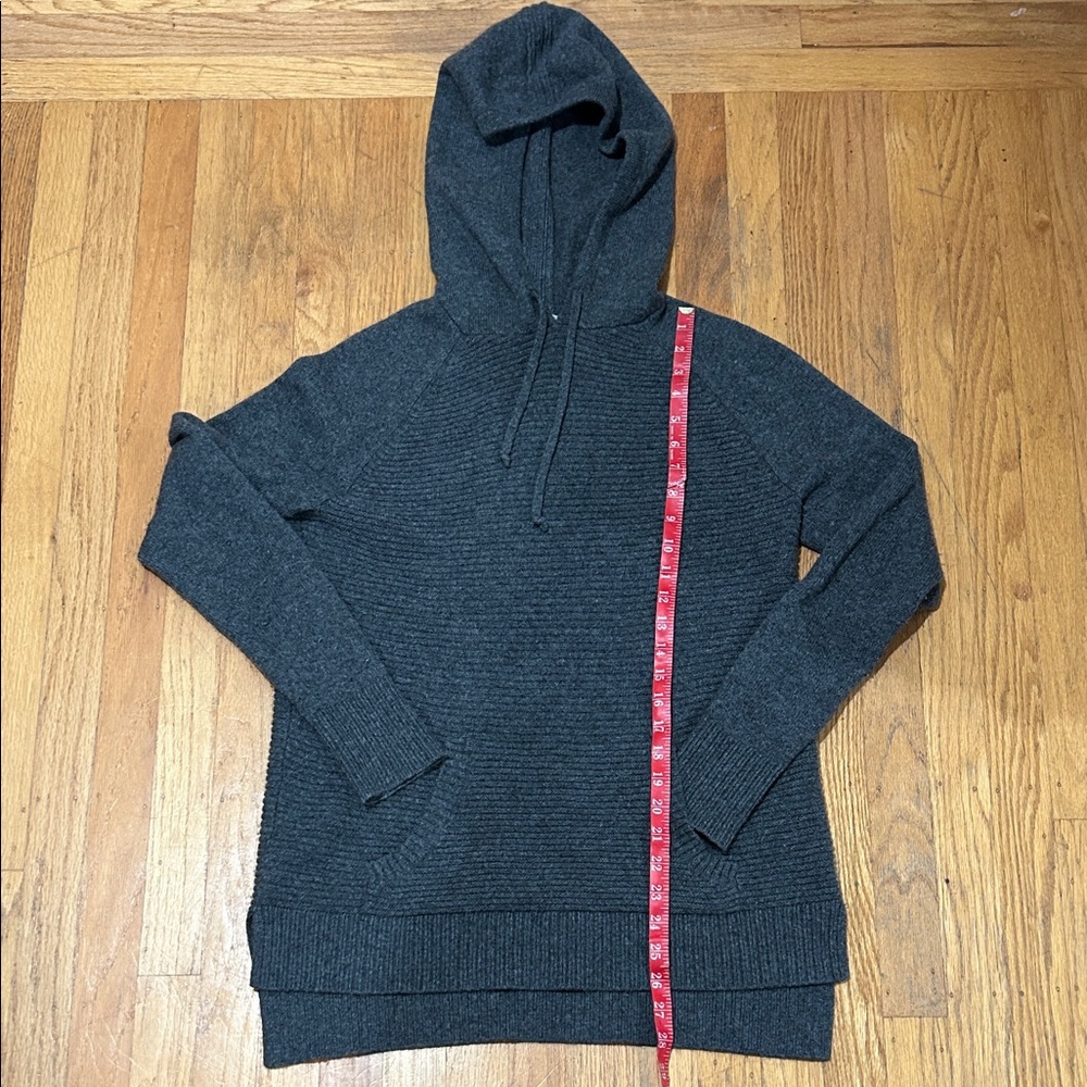 Athleta Dark Gray Cashmere Sweater - with hood